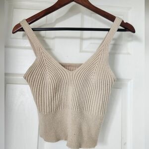 Cute wool blend crop cami